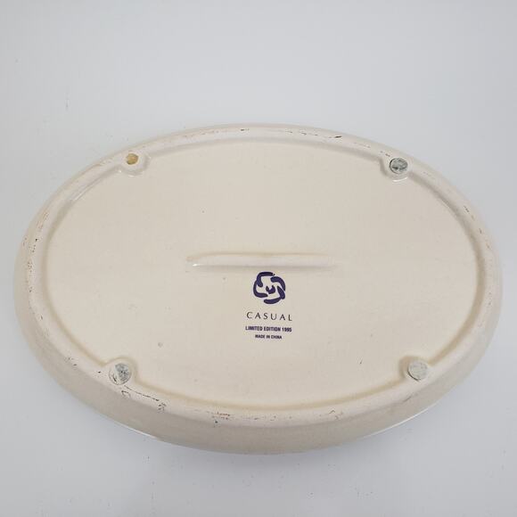 Vintage Trinket Floral Fine Porcelain Music Jewelry Box by Casual Ltd Ed 1995 - Picture 6 of 8